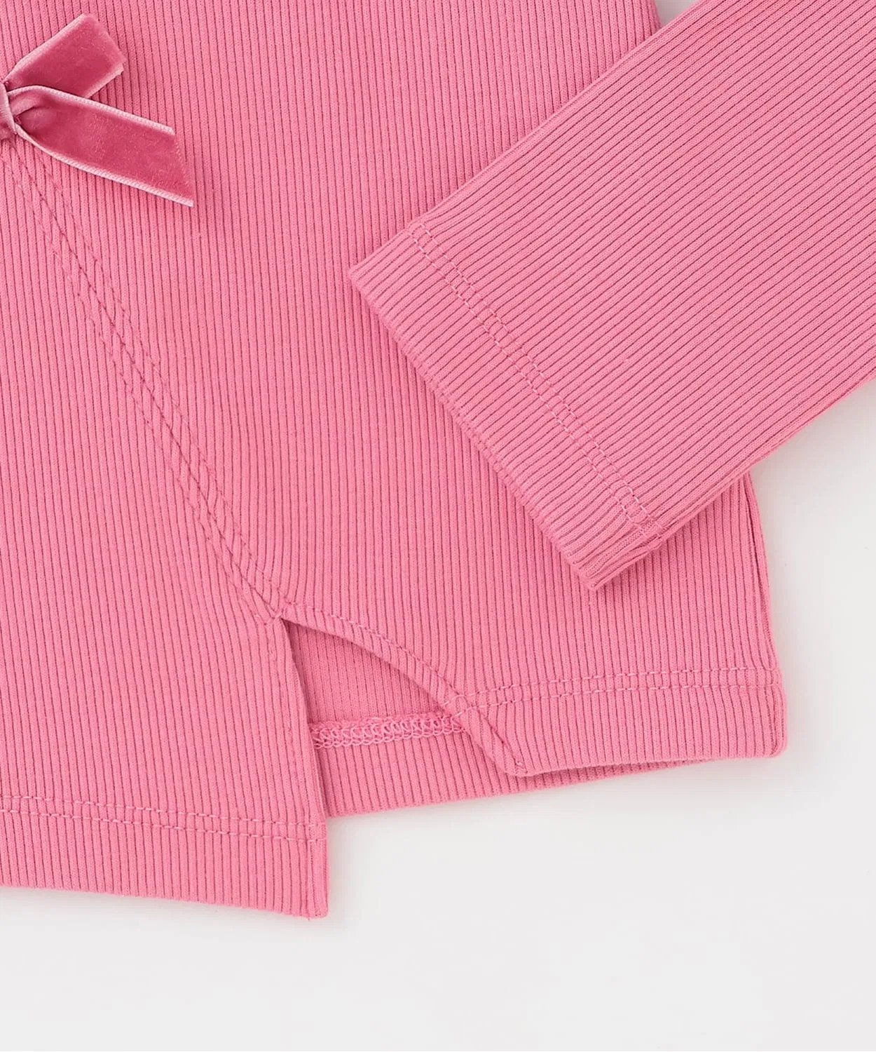 Детская футболка с длинным рукавомс бантом kate spade new york kids, Pink — фото 4