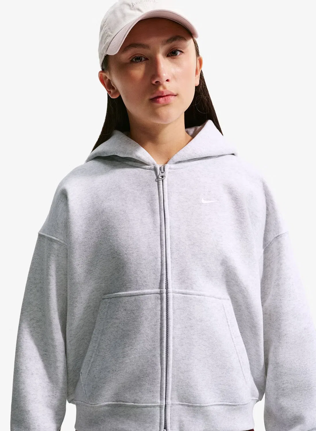 Худи оверсайз из флиса Youth Studio Nike, серый