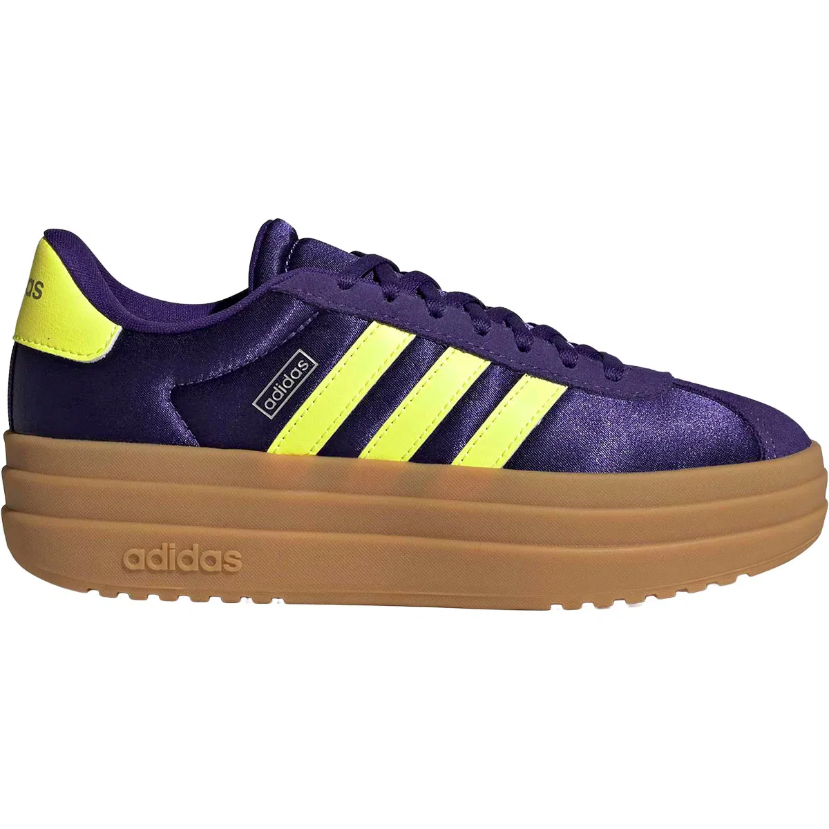 Детские кеды с тройной подошвой Vl Court Bold Shoe Adidas, Collegiate Purple/Hi-Res Yellow/Silver Metallic