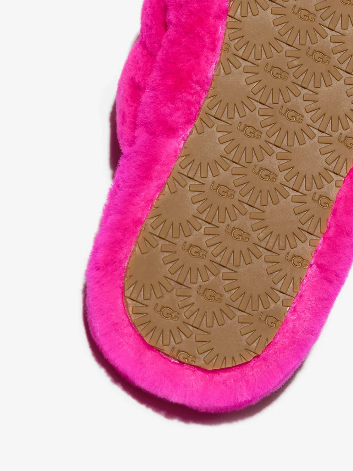Слайды Fluff Yeah из овчины UGG, розовый — фото 3
