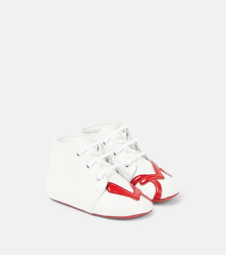 Кожаные ботиночки Baby Love Christian Louboutin Kids, белый