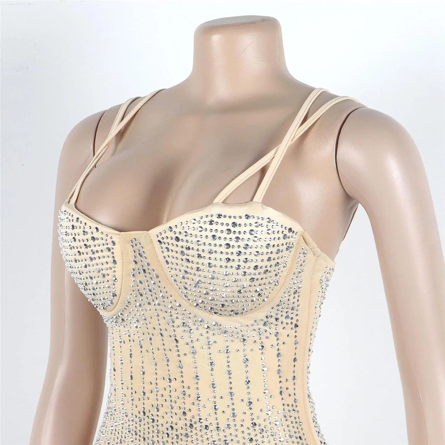 Женское коктейльное платье с открытой спиной Bodycon, White — фото 4