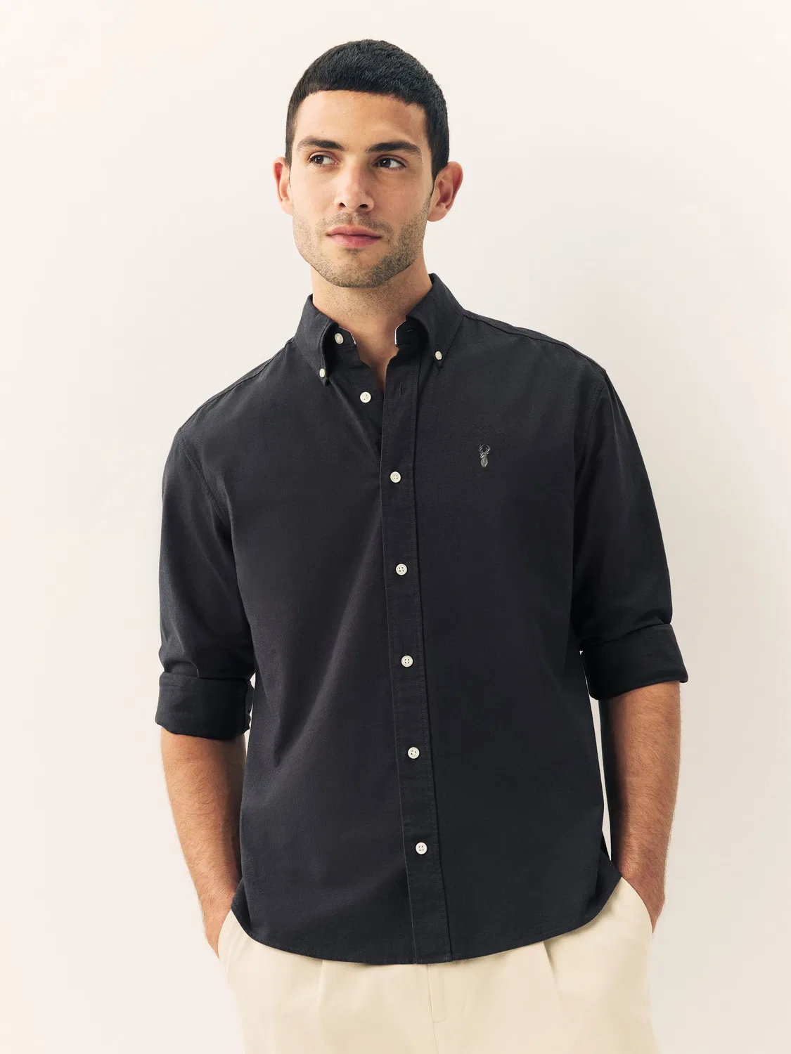 Рубашка оксфорд Regular Fit, Charcoal Grey Next