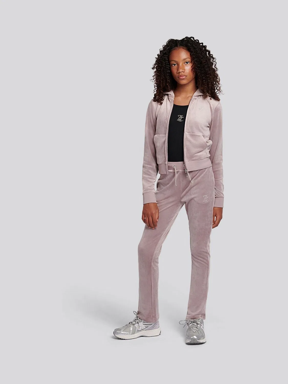 Худи на молнии с диамантами Juicy Couture, фиолетовый — фото 3