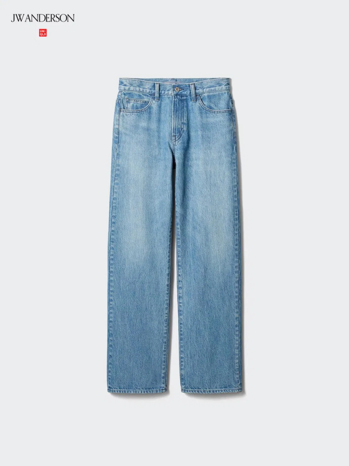 Джинсы прямые удлиненные Uniqlo, синий