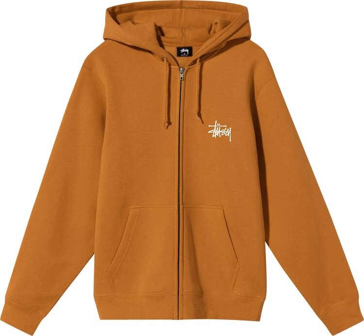 

Худи Stussy Basic Zip Hoodie 'Caramel', загар