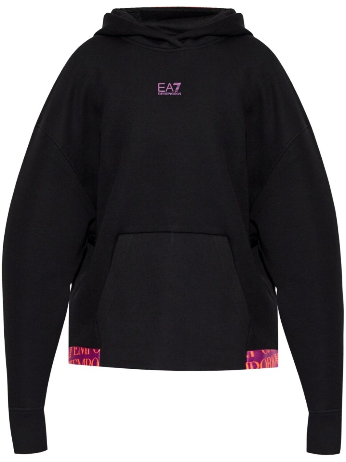 

Толстовка с капюшоном и принтом логотипа Ea7 Emporio Armani, черный