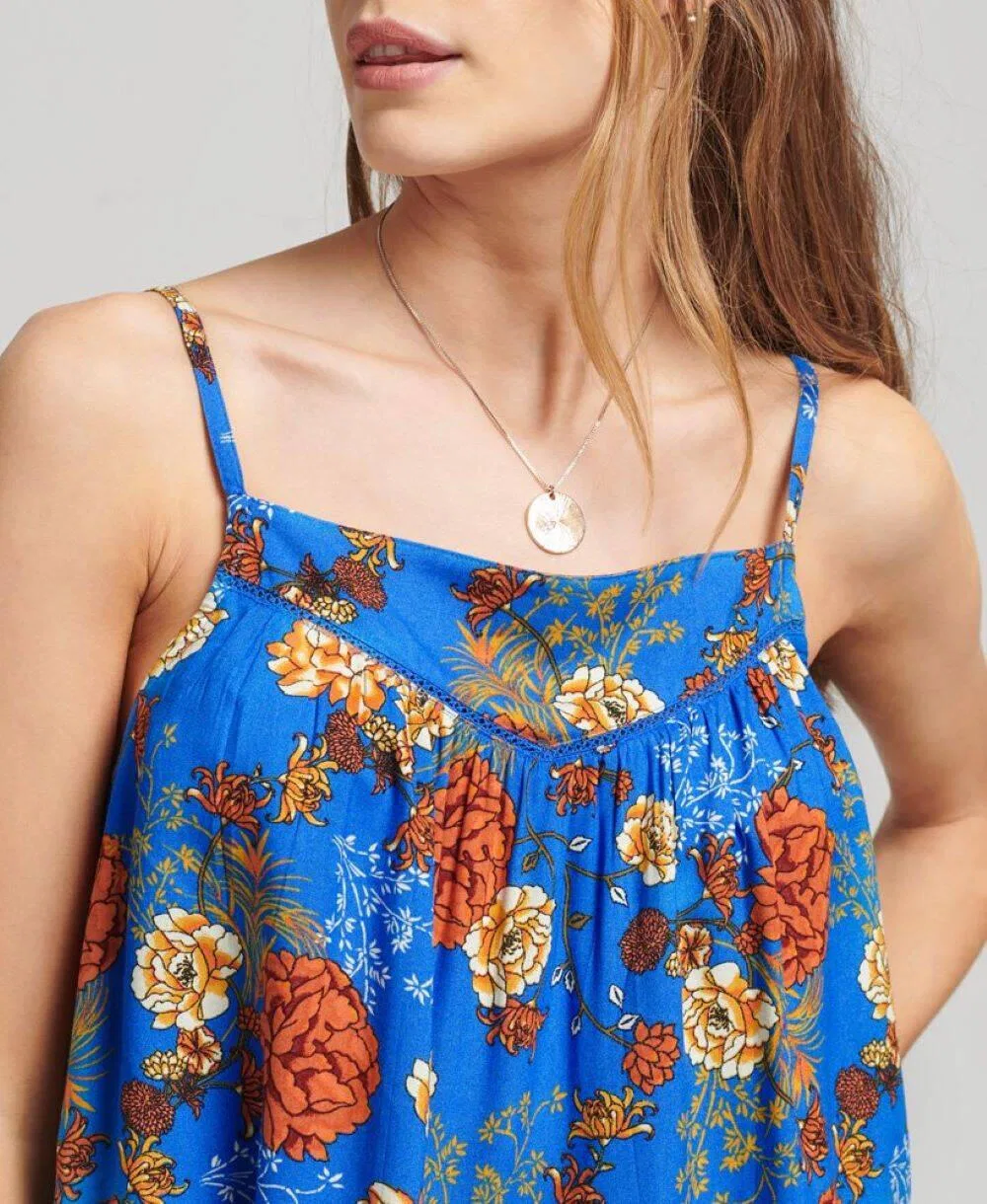 Женская блузка с принтом Vintage Embellished Top Superdry, Blau — фото 3