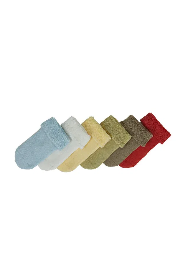 Детские носки для новорожденных хлопковые 6 штук Fluffyfeet, Green Khaki — фото 3