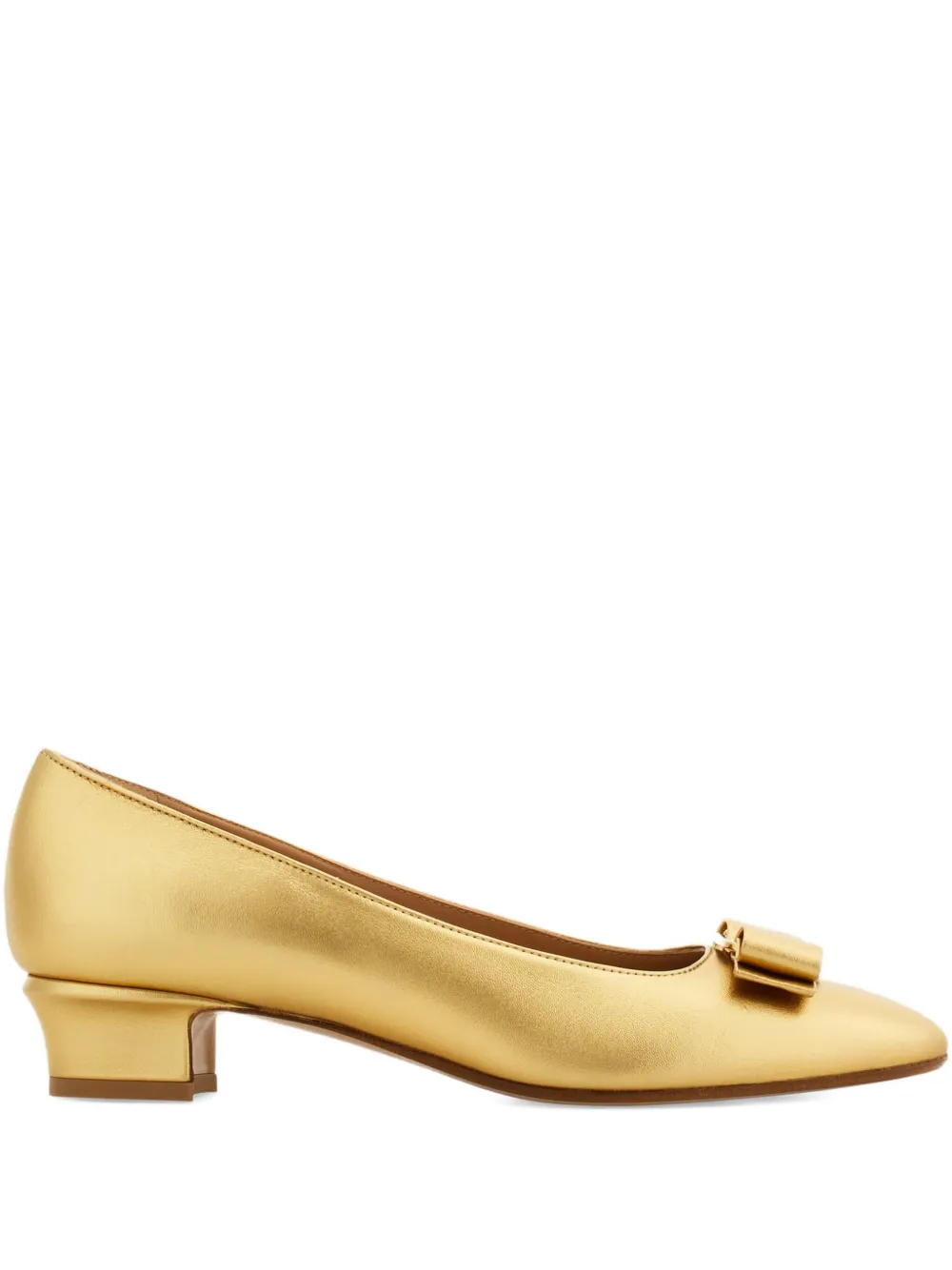 Туфли Vara Bow 30 Ferragamo, золотистый