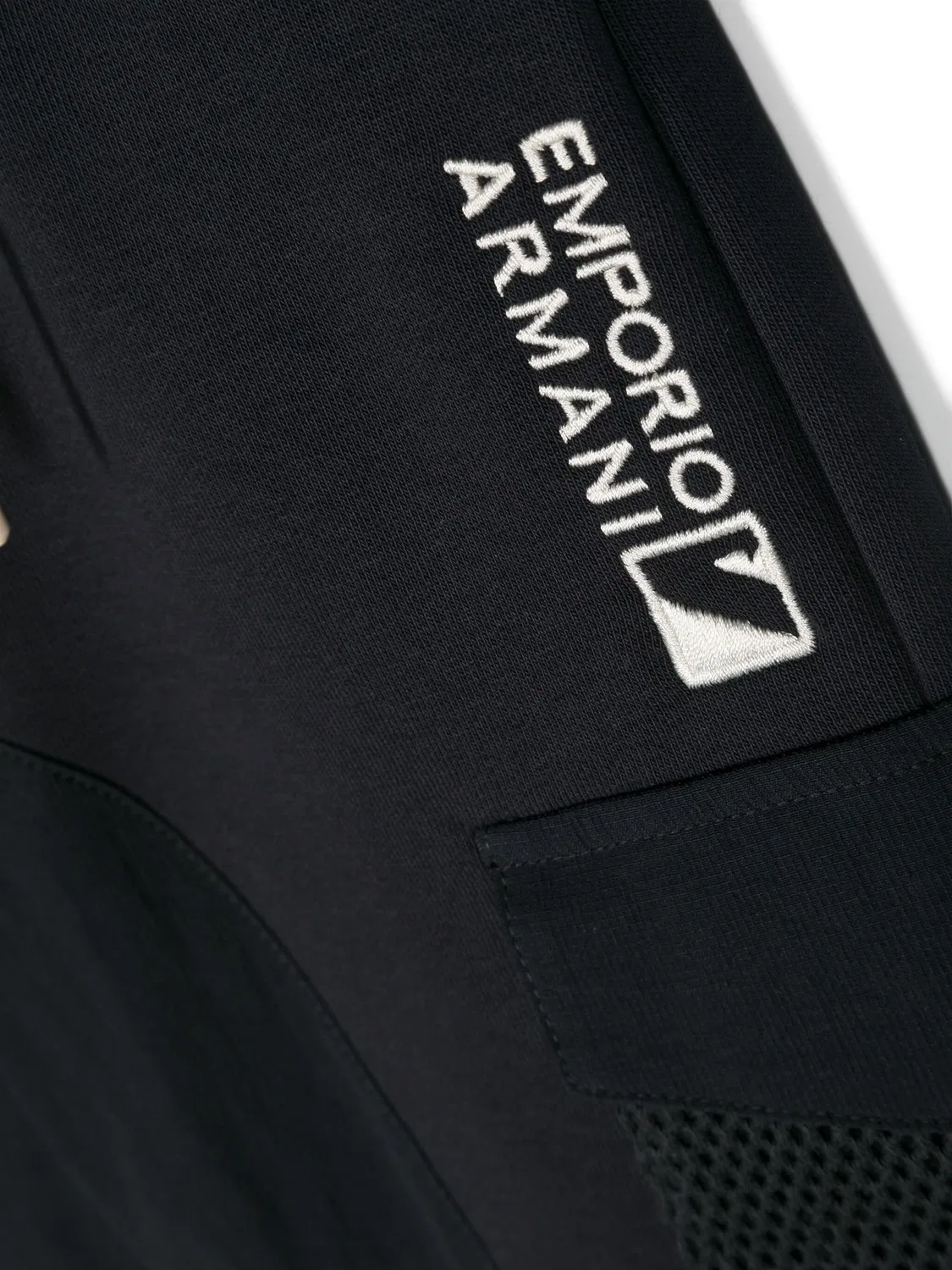 Шорты с вышитым логотипом Emporio Armani, темно-синий — фото 3