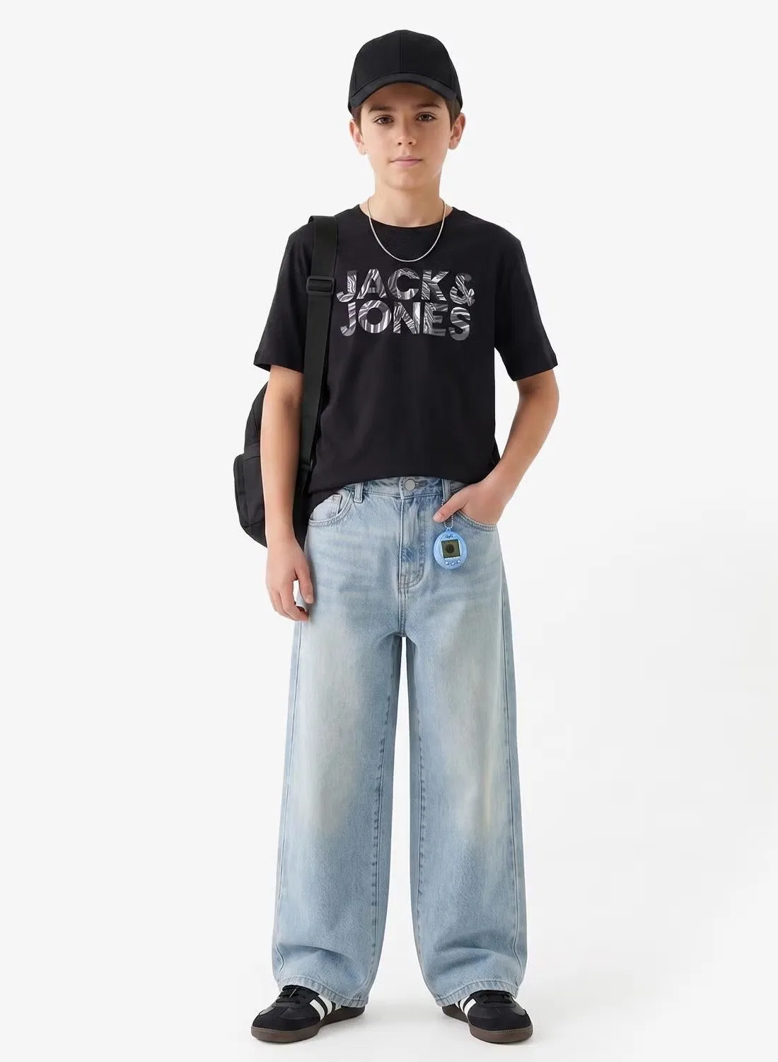 Футболка с логотипом Jeff Jack & Jones Junior, черный