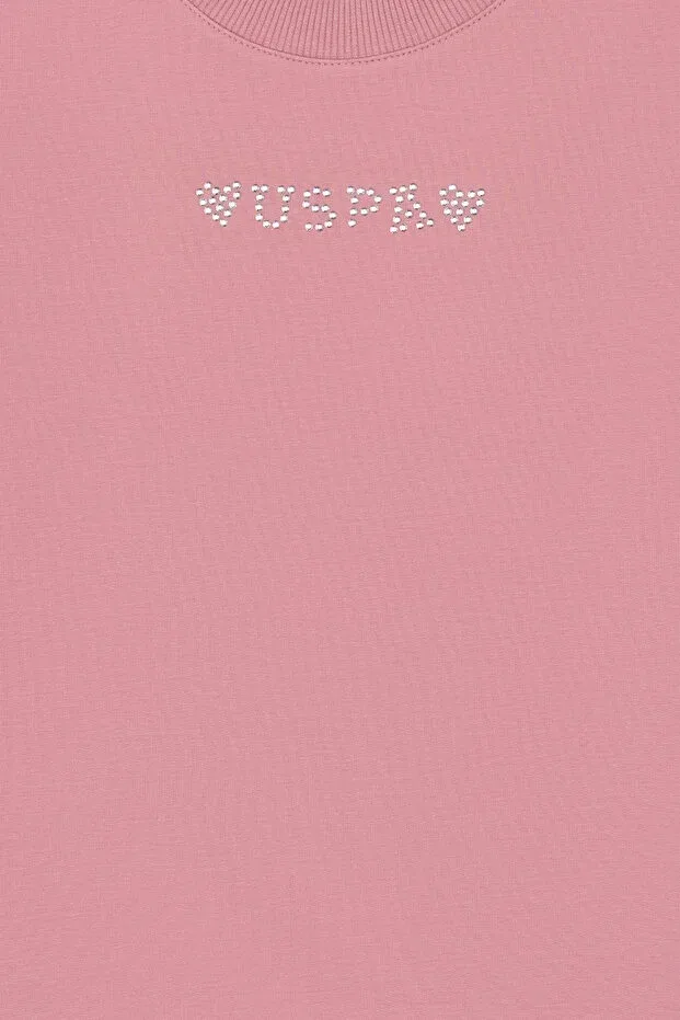 Детские свитшот для девочек с круглым вырезом U.S. Polo Assn., Orchid — фото 4