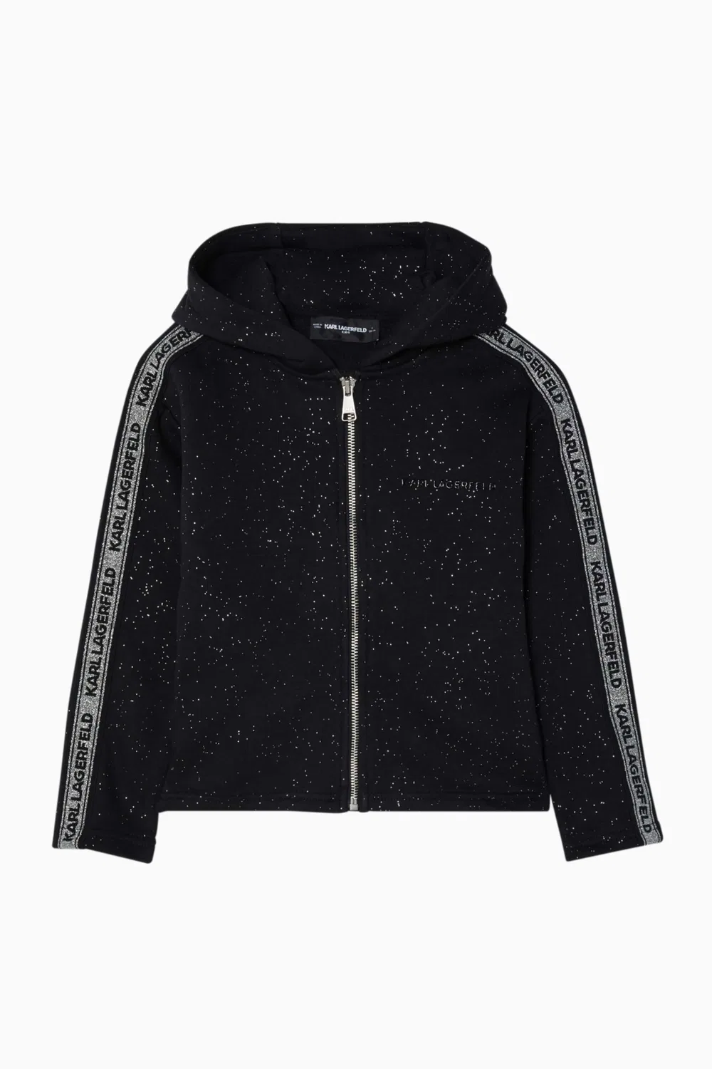 Худи на молнии с блестками Sparkle Zip Karl Lagerfeld Kids