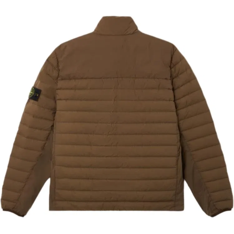 Мужское пуховое пальто с воротником-стойкой Army Green STONE ISLAND, Army Green — фото 3