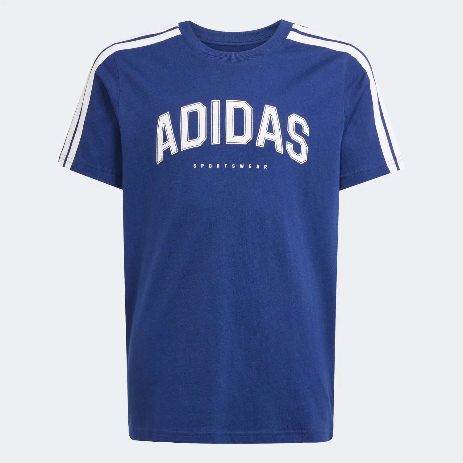 Детская хлопковая футболка Adidas, Цвет: Blau / Weiss