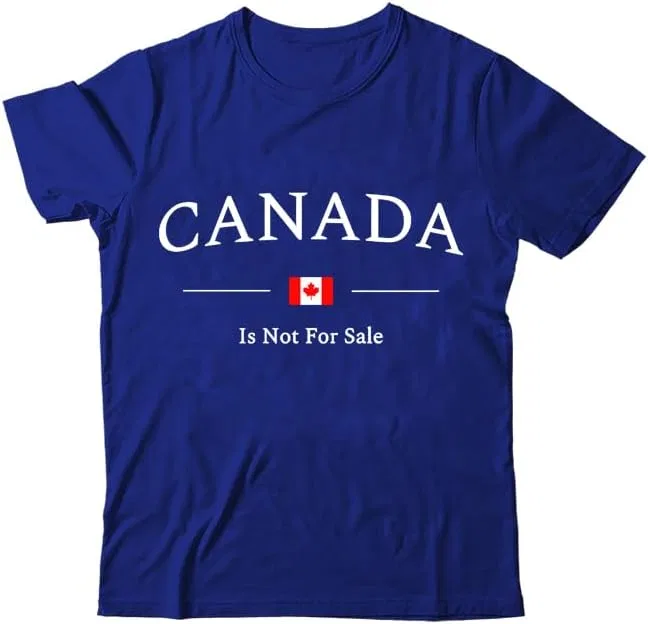 Футболка с принтом Canada is Not for Sale, Sapphire Blue