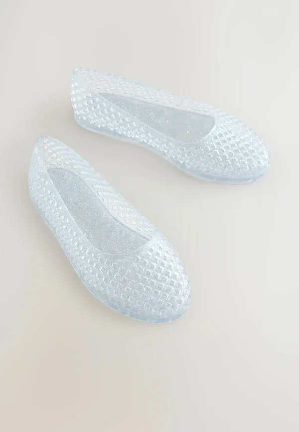 Балетки с вырезами Regular fit jelly ballet shoes Next Glitter, серебристый — фото 2