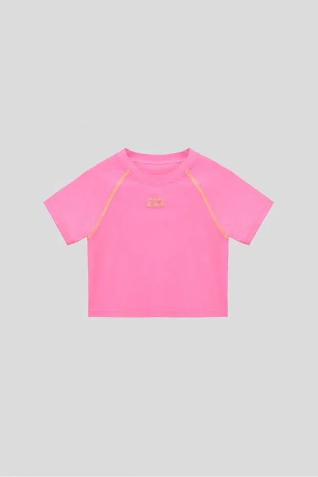 Детская футболка для девочек с коротким рукавом Tyess, Pink
