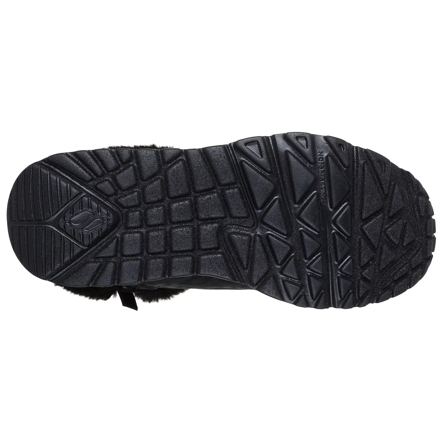 Детские зимние ботинки на шнуровке с замком Skechers, Black/Leopard — фото 3