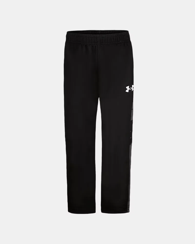 Детские штаны утепленные с начесанной подкладкой UA Brawler Print Fill UnderArmour, Black/White