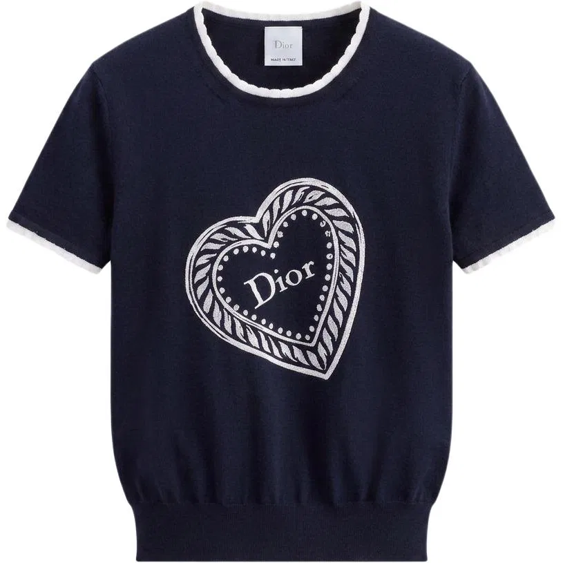 Женский свитер оверсайз с круглым вырезом Marine Blue DIOR, Marine Blue