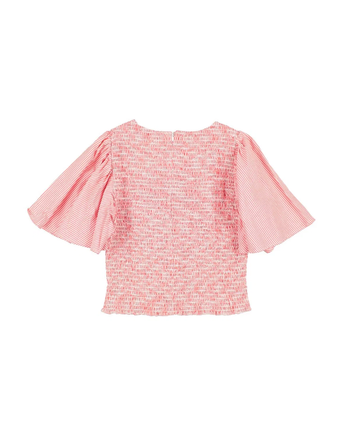 Детская плетеная футболка для девочек с принтом Kenzo Kids, красный — фото 2