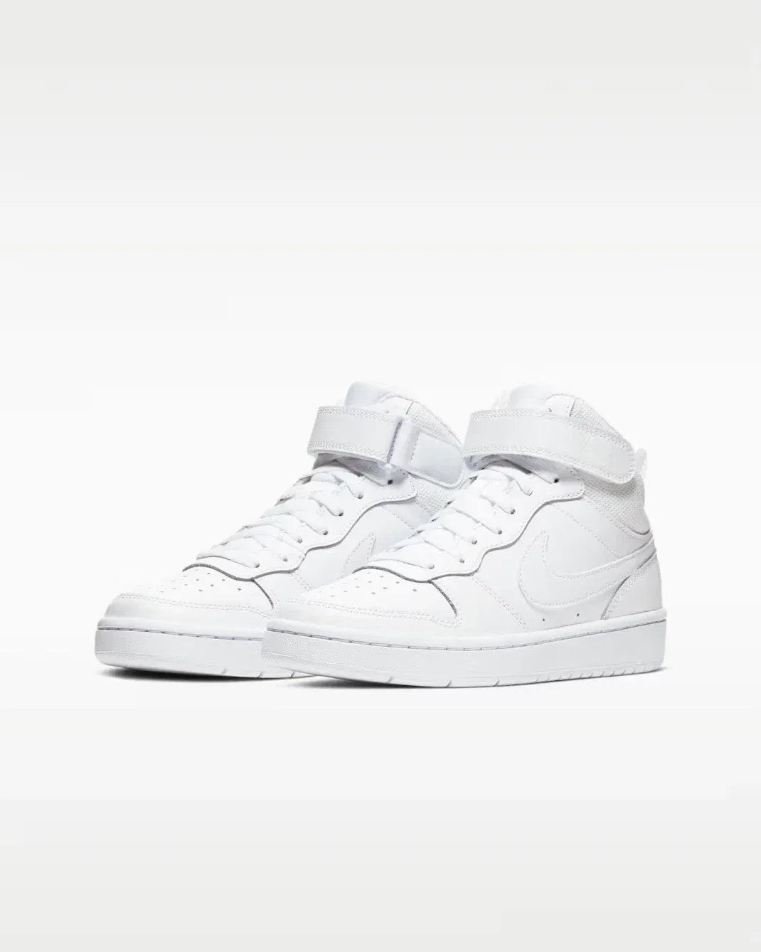 Детские кроссовки баскетбольные Court Borough Mid Nike, White — фото 3