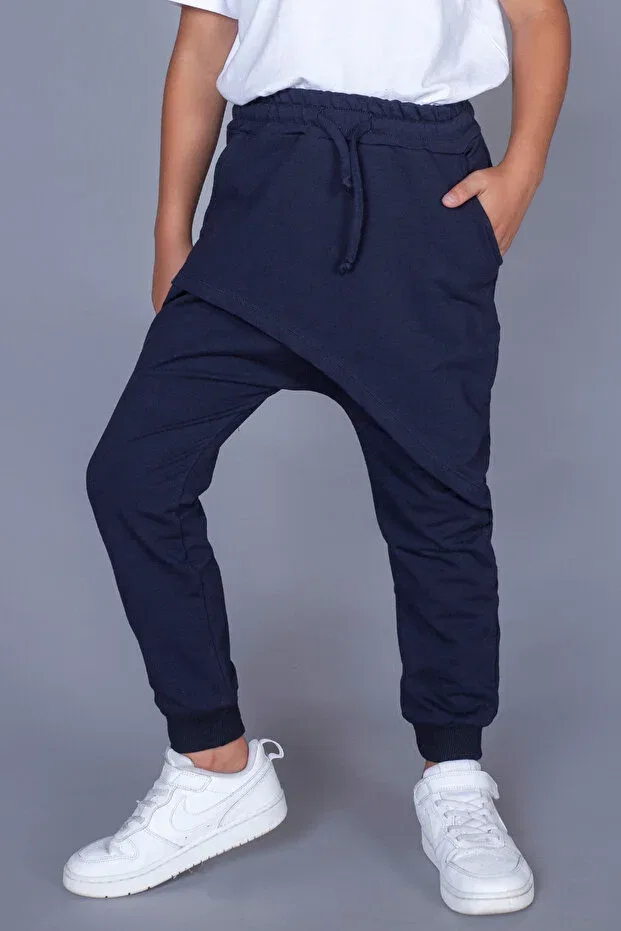 Детские спортивные штаны для мальчиков с карманами Toontoy, Navy Blue — фото 2