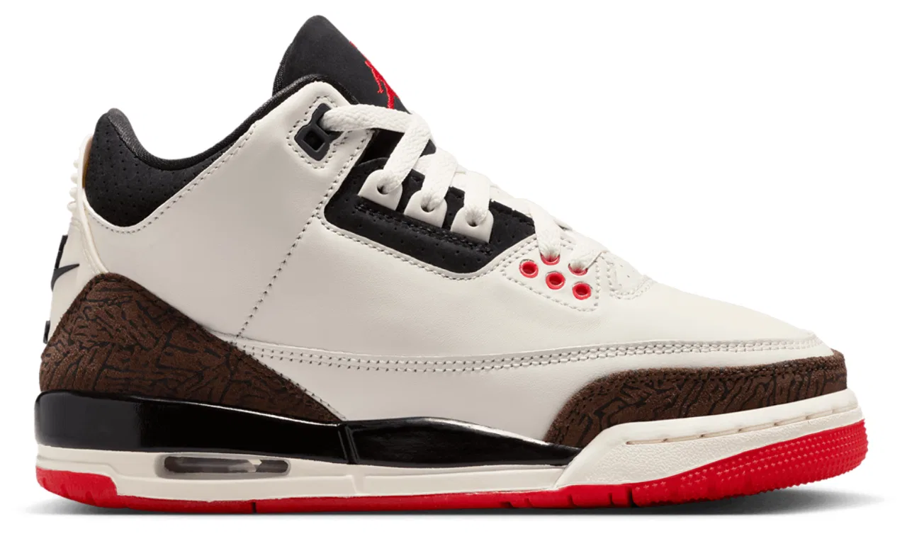 Баскетбольные кроссовки для мальчиков Retro 3 Jordan, цвет Black/White/Tan