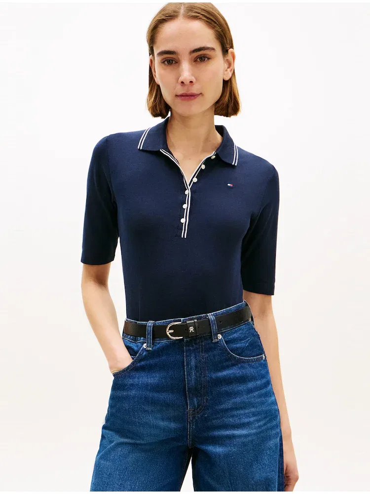 Футболка поло Slim Fit TOMMY HILFIGER, Navy