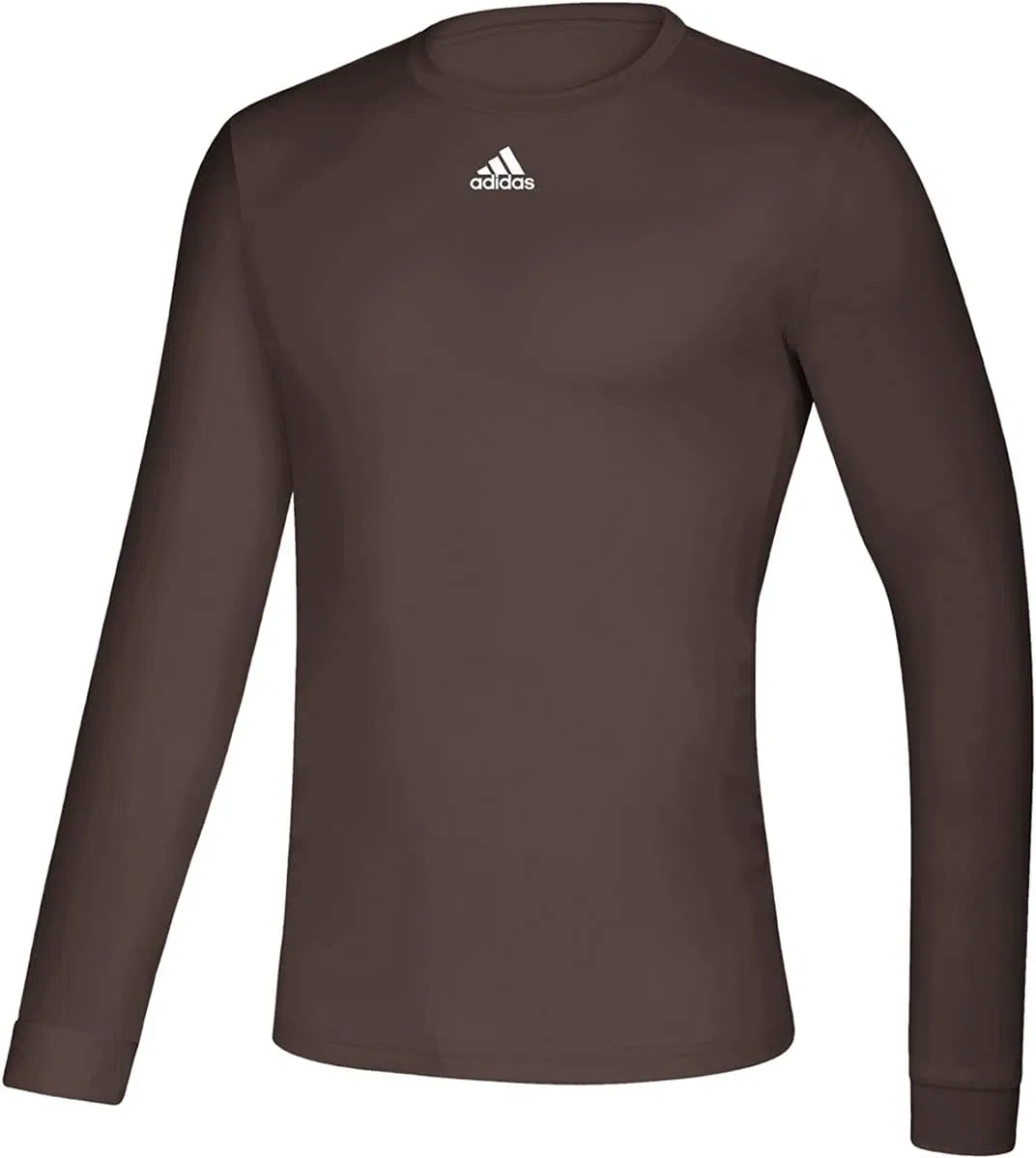 Мужская футболка с длинным рукавом adidas, кофейный
