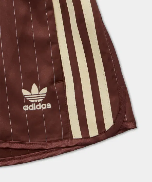 Шорты пинстрип сатин, Adidas, коричневый — фото 4