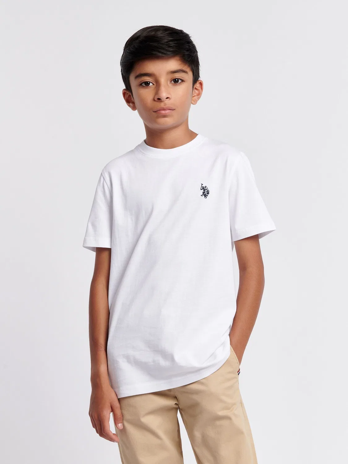 Футболка с вышивкой Double Horsemen U.S. Polo Assn., белый