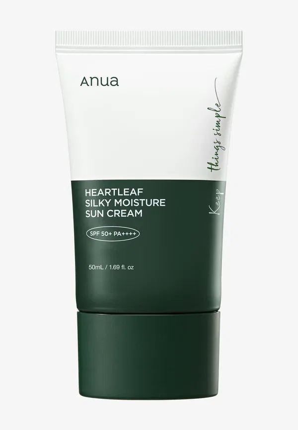 Солнцезащитный крем Heartleaf Silky Moisture - защита от солнца 50 мл Anua