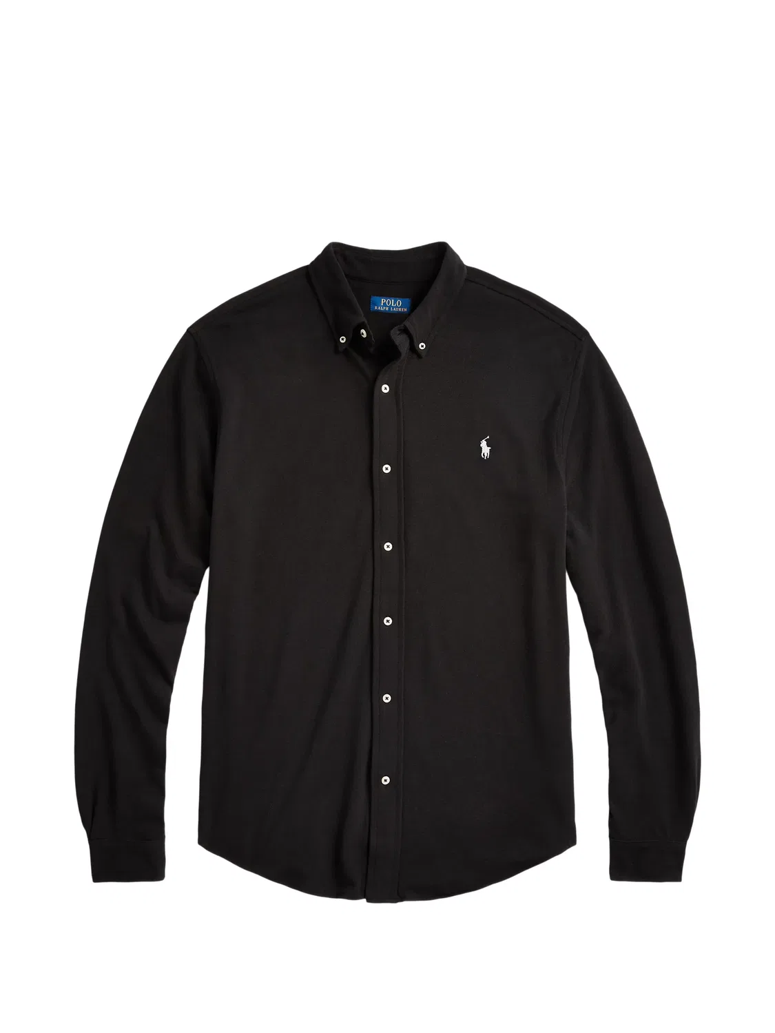 Рубашка с вышитым логотипом, черная Polo Ralph Lauren, черный