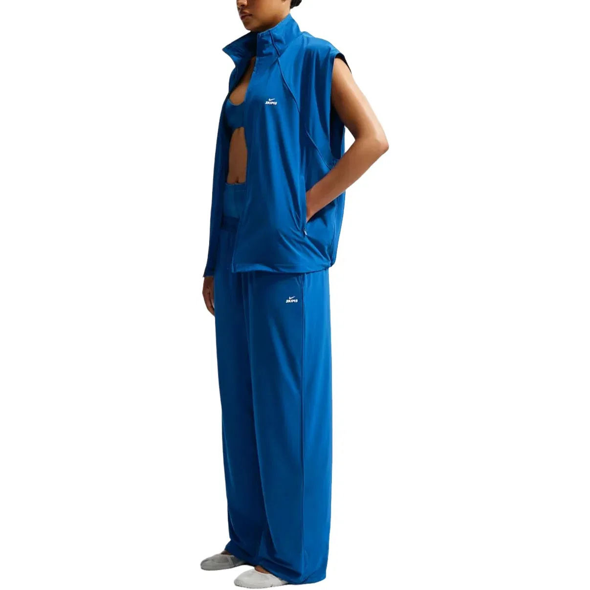 Женские брюки SKIMS Stretch Nylon Oversized Pants 'Cobalt' Nike, Cobalt — фото 4