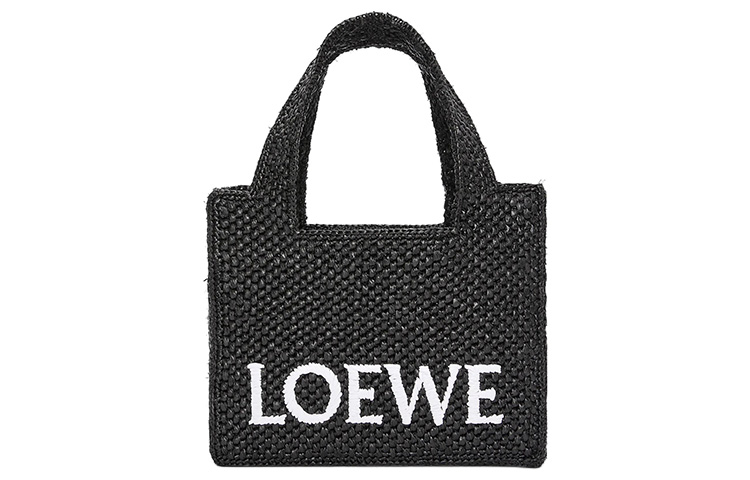 

LOEWE Сумка-шоппер из волокна рафии, шоппинг-сумка, сумка через плечо, кроссбоди, мини-сумка женская черная