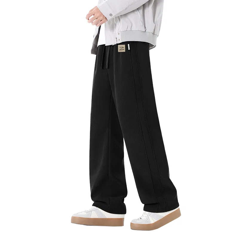 Детские утепленные штаны на флисе с принтом Tonlion, Black Fleece Chenille