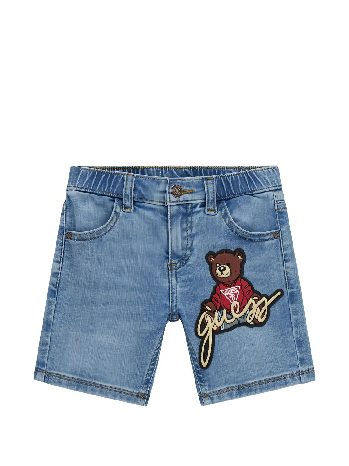 Джинсовые шорты с графическим рисунком Guess Usa, синий