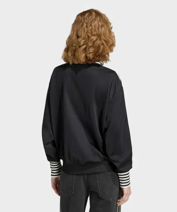 Тренировочная куртка Adidas Originals Vintage Beckenbauer Striped Rib, черный — фото 2