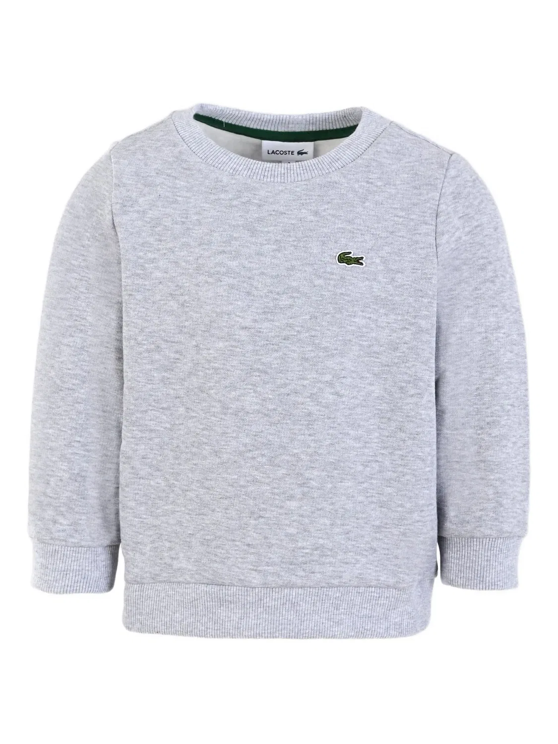 Свитшот с вышитым логотипом Lacoste, серый