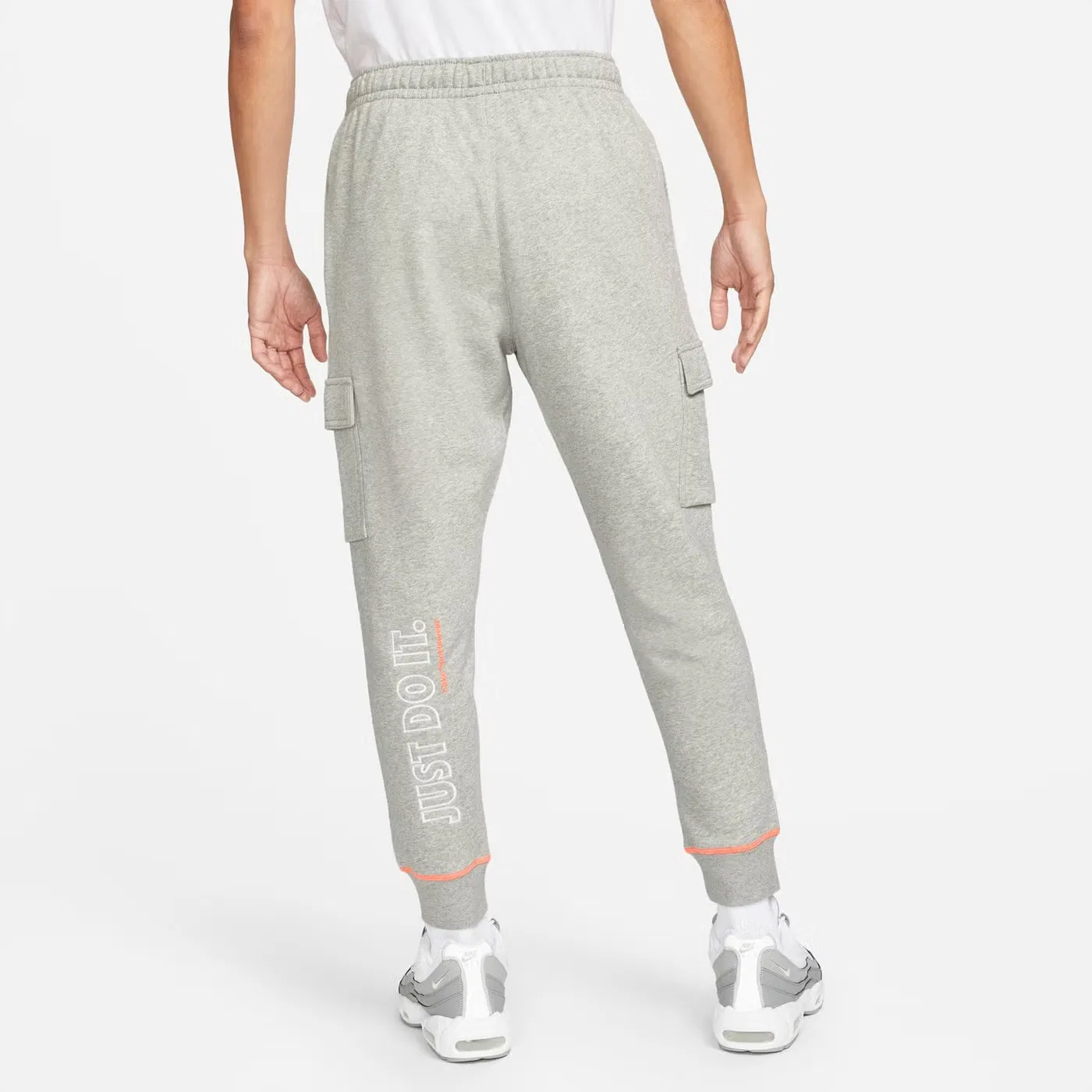 Брюки карго из флиса с принтом Just Do It Nike, серый — фото 2