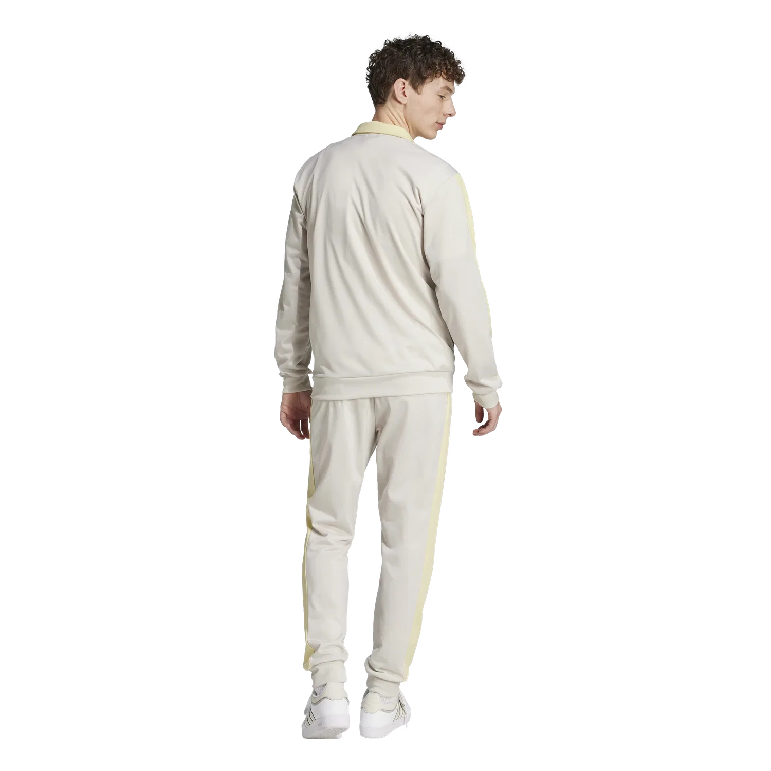 Мужской спортивный костюм с капюшоном Adidas, бежевый — фото 4