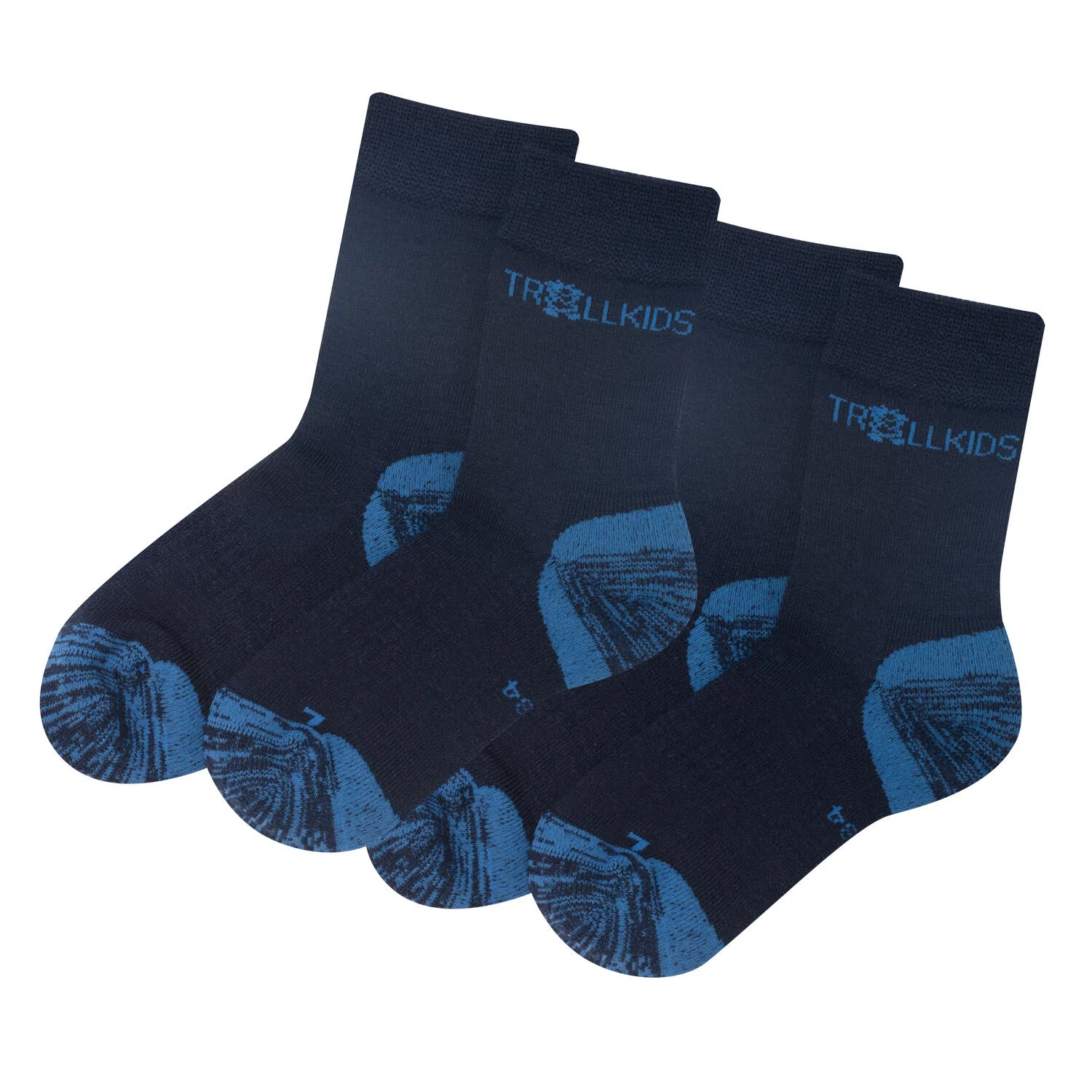 Детские шерстяные носки для походов Preikestolen Trollkids, Navyblau Blau — фото 3