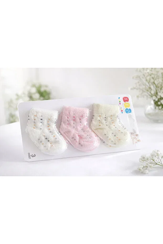 Детские носки для новорожденных хлопковые Basics Atlas Baby House, Pink And White Checkered — фото 4
