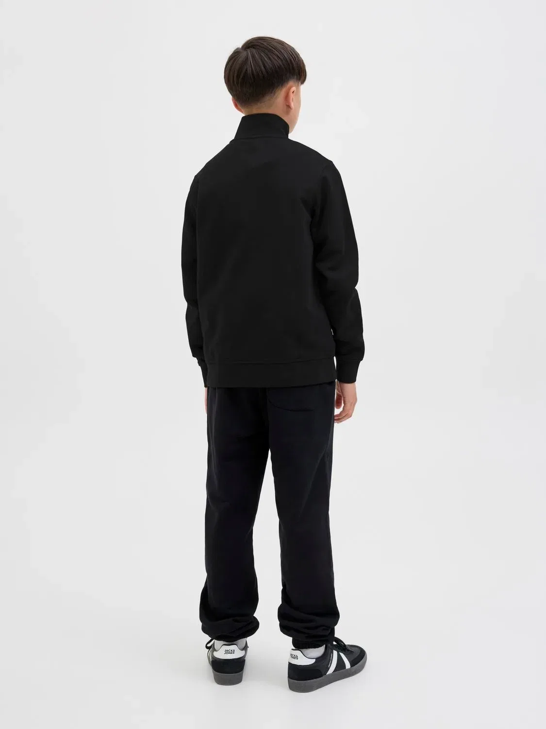 Свитшот на молнии Jjesoho Quarter-Zip Jack & Jones Junior, черный — фото 3