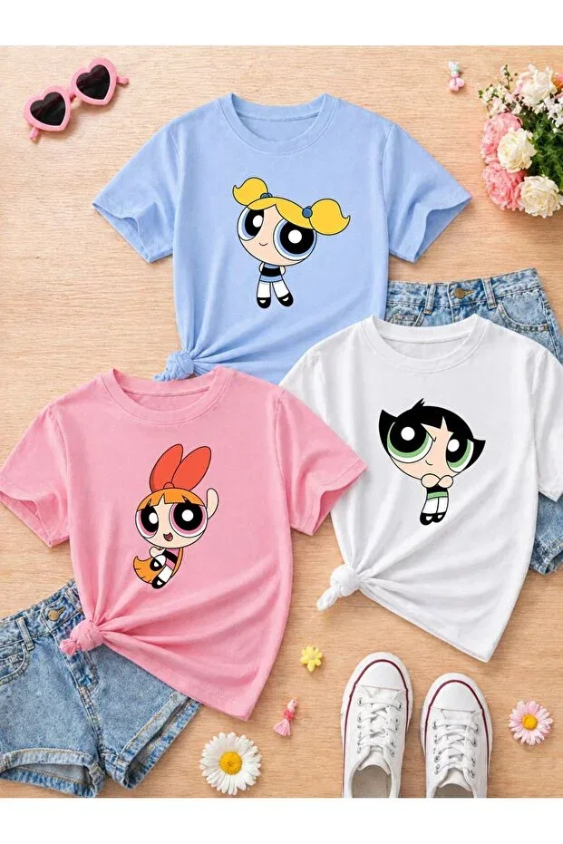 Детская футболка для мальчиков с принтом Lorvex, Blue-Pink-White