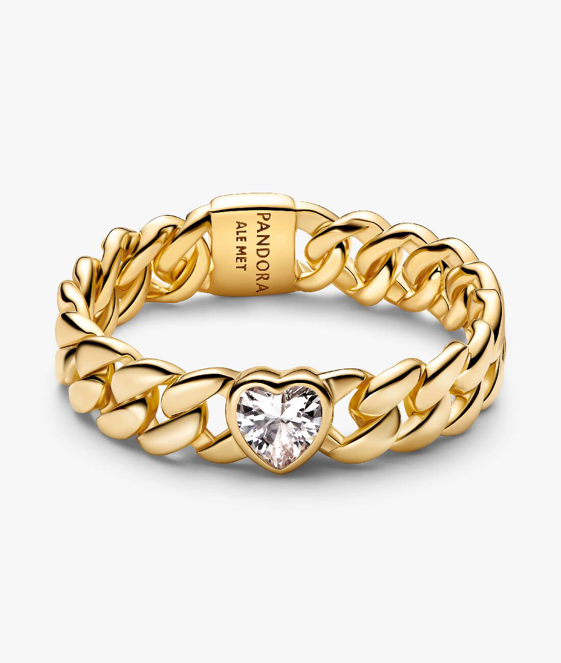 

Кольцо Pandora Heart Cuban Chain, золото