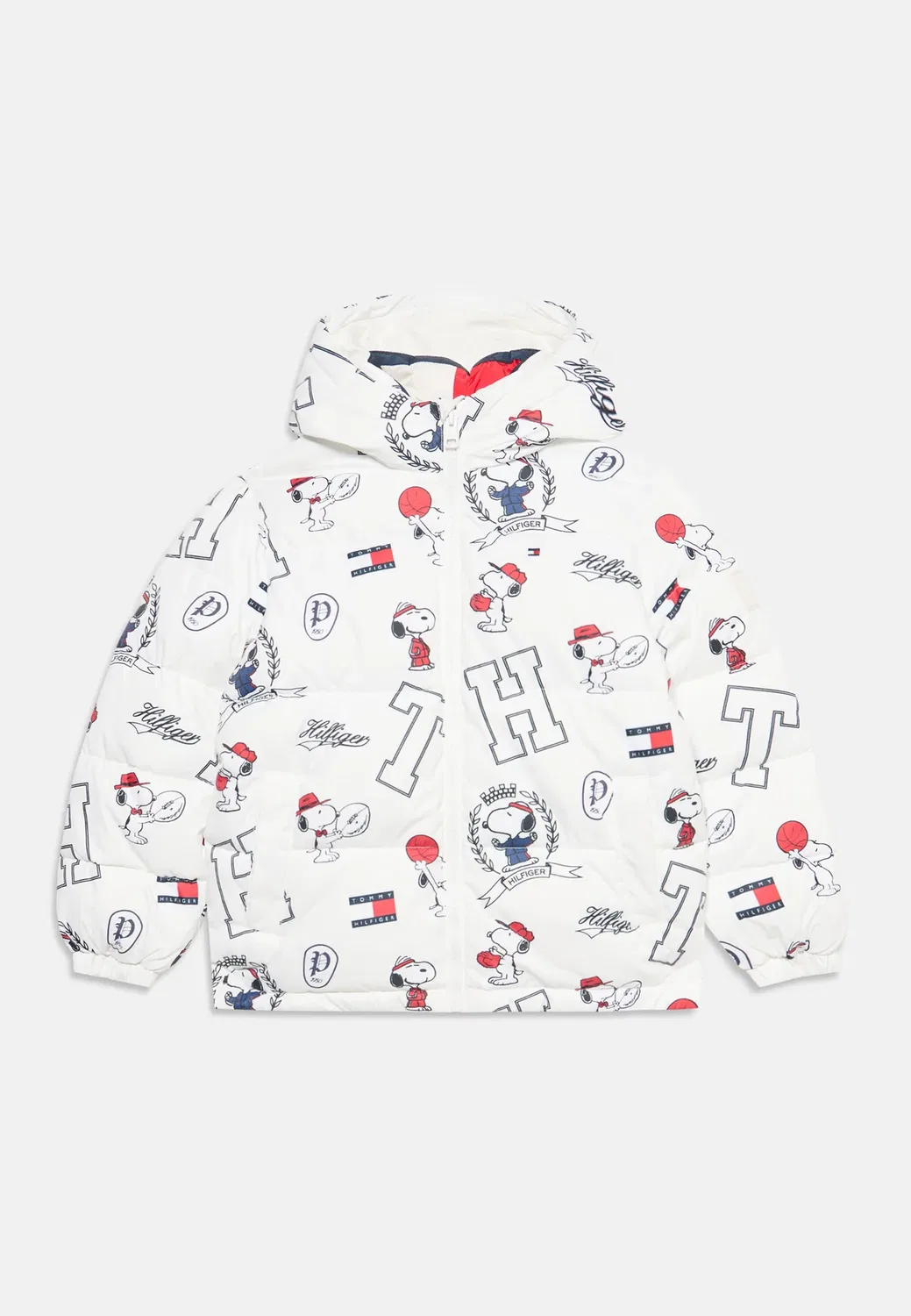 Пуховая куртка Peanuts унисекс - зимняя куртка Tommy Hilfiger, Off-White